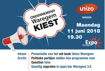 Presentatie van het wit boek Unizo Waregem op 11 juni 