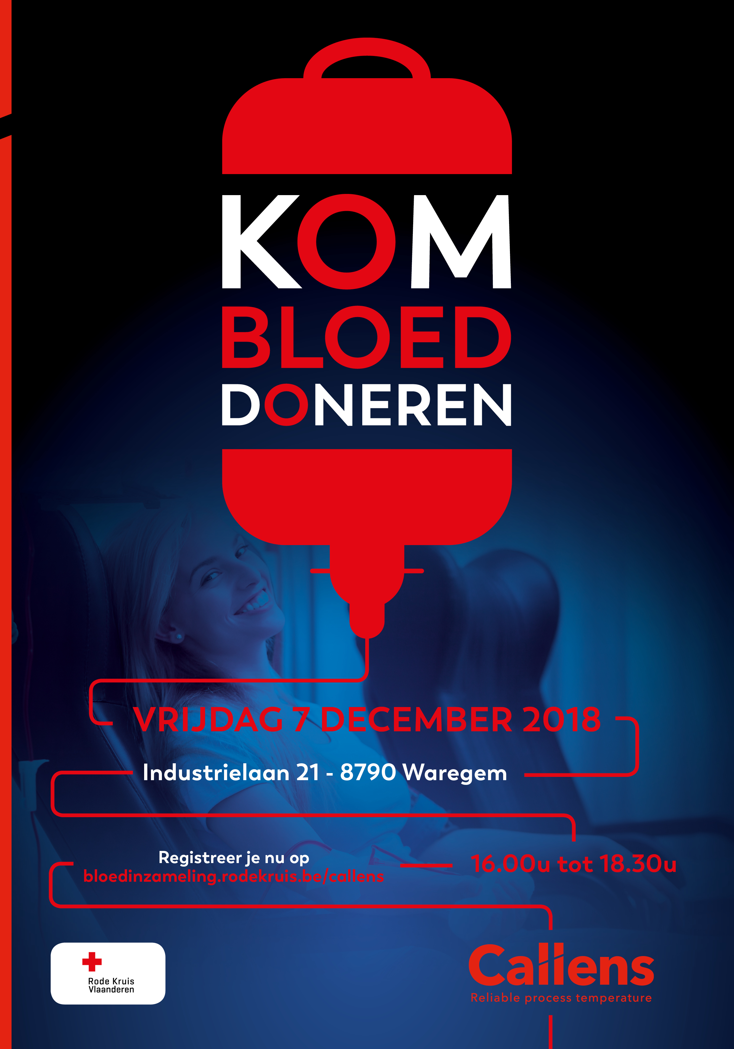 Bloedinzamelactie op vrijdag 7 december bij Callens